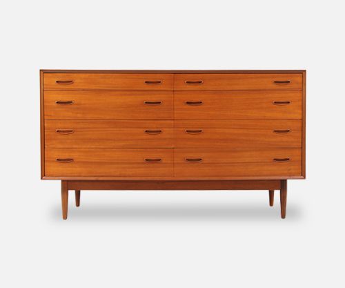 Danish Modern 8-Drawer Teak Dresser