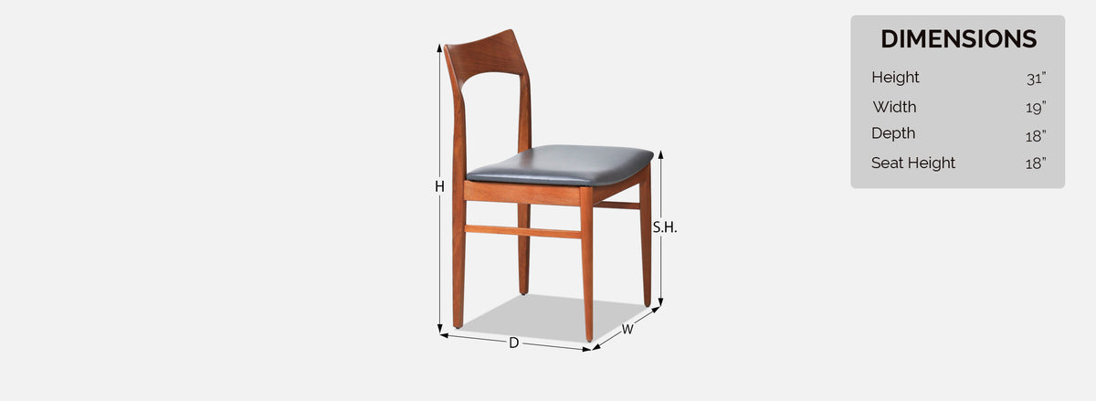 Henning Kjærnulf Teak & Leather Dining Chairs for Vejle Møbler