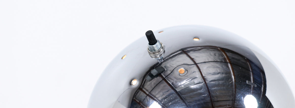 Robert Sonneman Iron & Chrome Orb Floor Lamp for George Kovacs