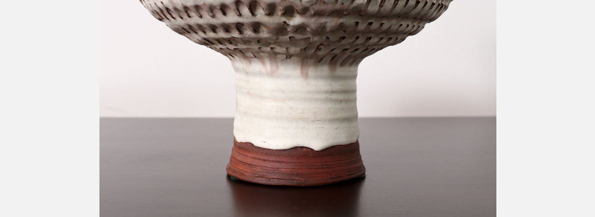Doyle Lane Glazed Ceramic Footed Bowl