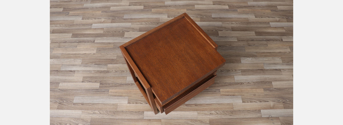 Paul Laszlo Two-Tier Night Stand for Brown Saltman