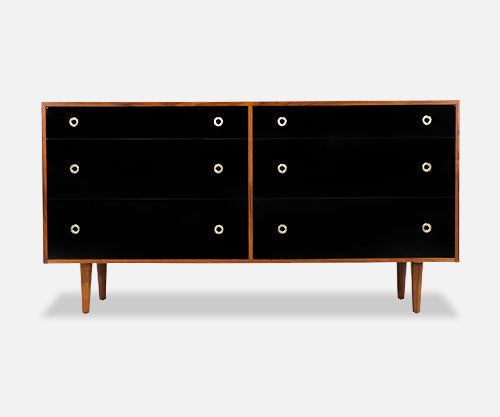 Greta M. Grossman Two-Tone Lacquered & Walnut Dresser for Glenn of California