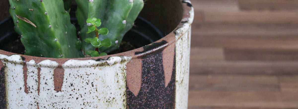 David Cressey & Robert Maxwell "Flame Glaze " Planter