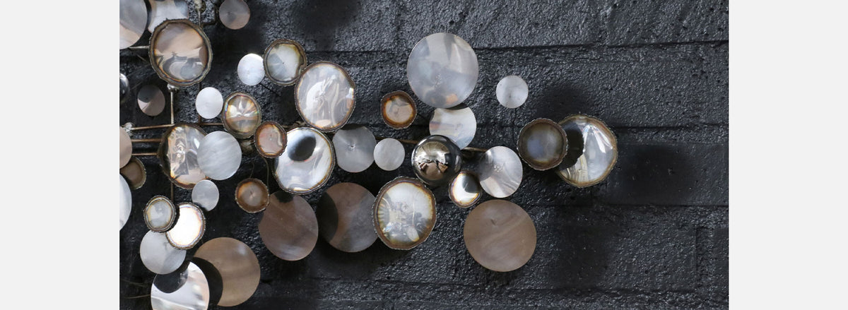 Large Californian Modern "Raindrop" Chrome Sculpture by Curtis Jere