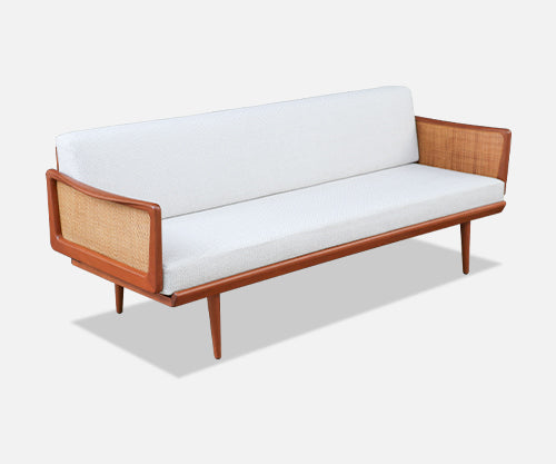 Peter Hvidt & Orla Mølgaard-Nielsen Teak & Cane Daybed Sofa