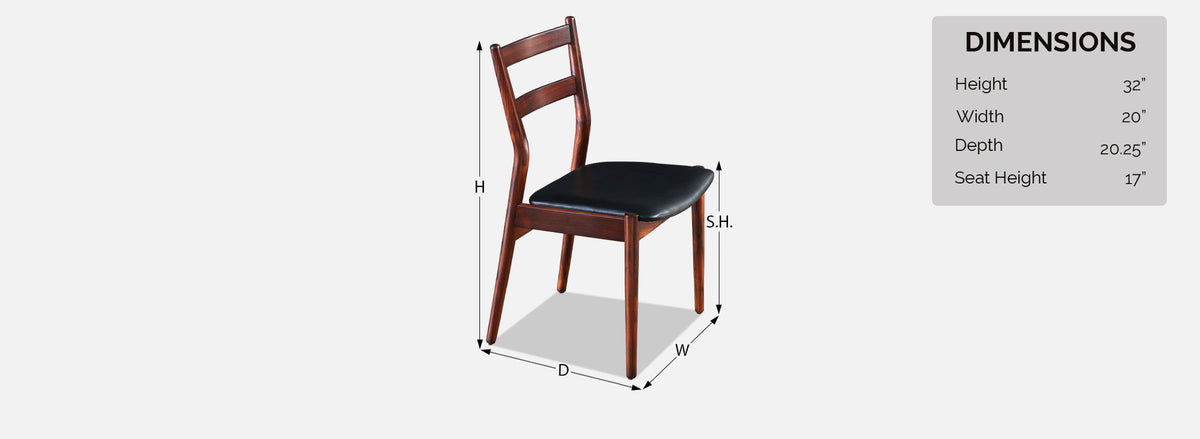 Helge Sibast Model-59 Rosewood & Leather Dining Chairs for Sibast Mobler