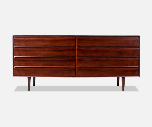 Scandinavian Modern Rosewood 8-Drawer Dresser by Westnofa