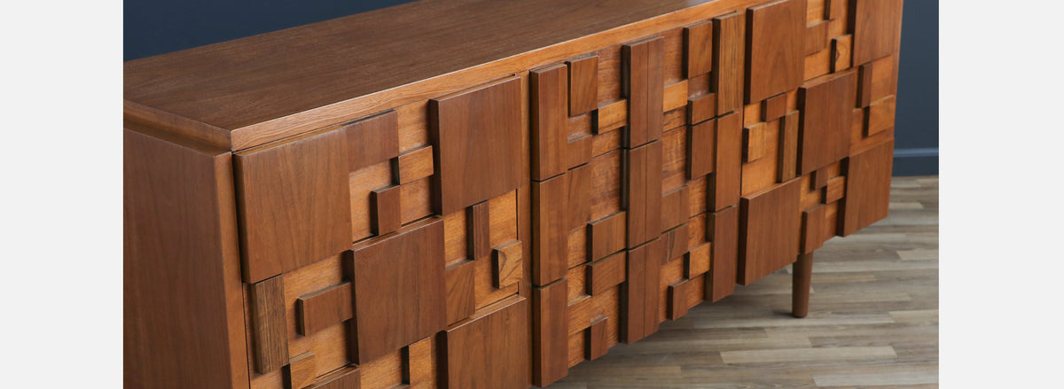 Mid-Century Brutalist "Staccato" Dresser by Lane