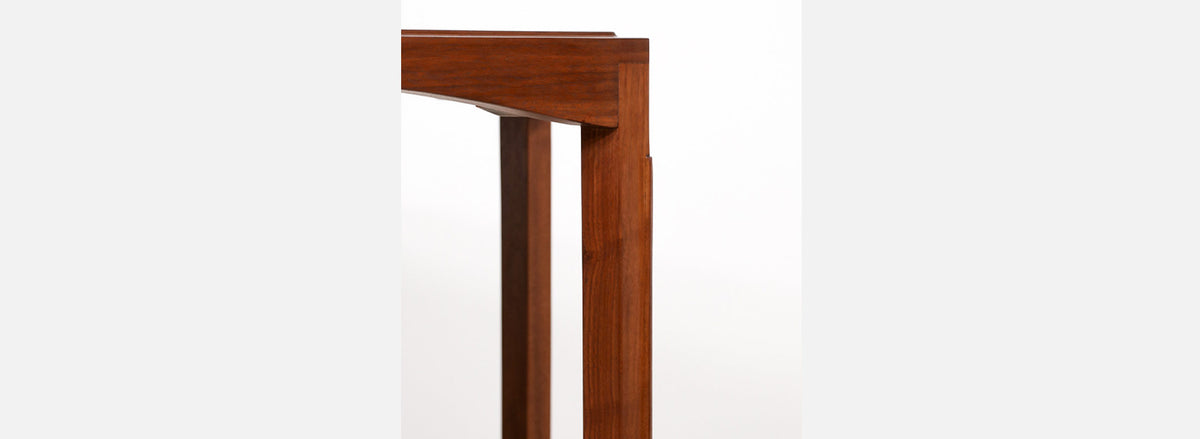 Mid-Century Modern Expanding Hexagonal Walnut Dining Table