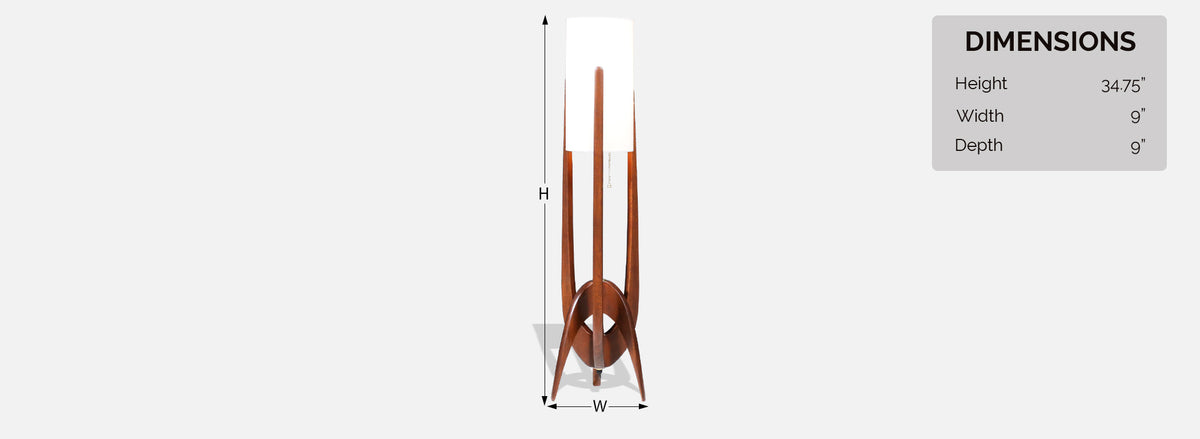Mid-Century Modern Sculptural Table Lamp by R & J Manufacturing