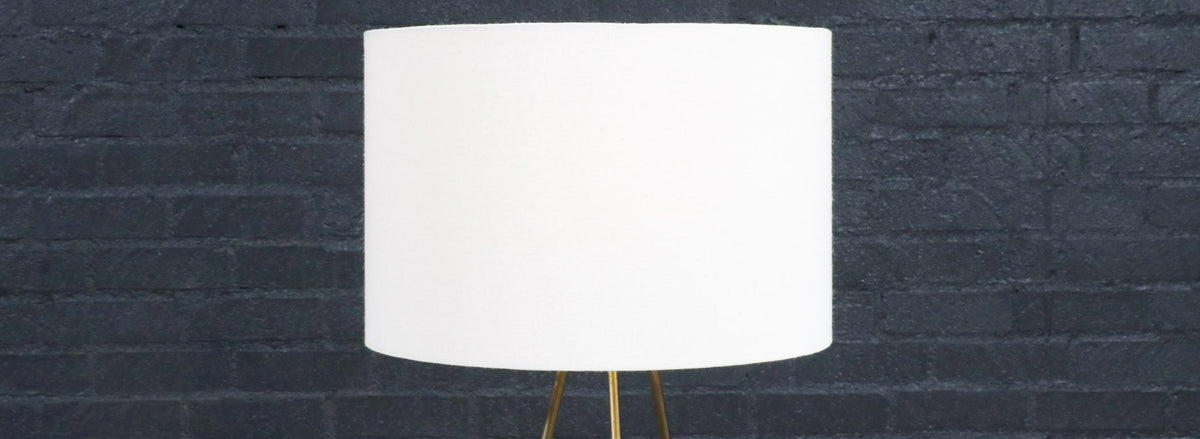 Mid-Century Modern Tripod Brass & Walnut Table Lamp