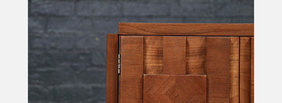 Single Mid-Century Brutalist Modern "Staccato" Night Stand by Lane