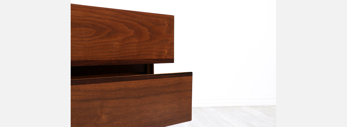 Mid-Century Modern Walnut Night Stands by Stanley Furniture