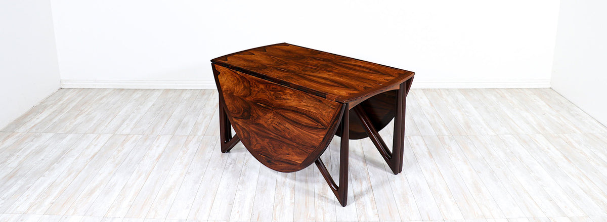 Niels Koefoed Sculpted Rosewood Dining Table for Koefoeds Møbelfabrik