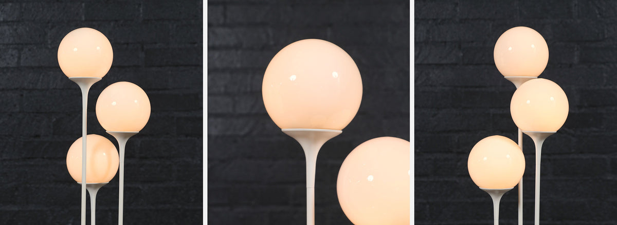 Mid-Century 3-Tier Orb Table Lamps by Lightolier