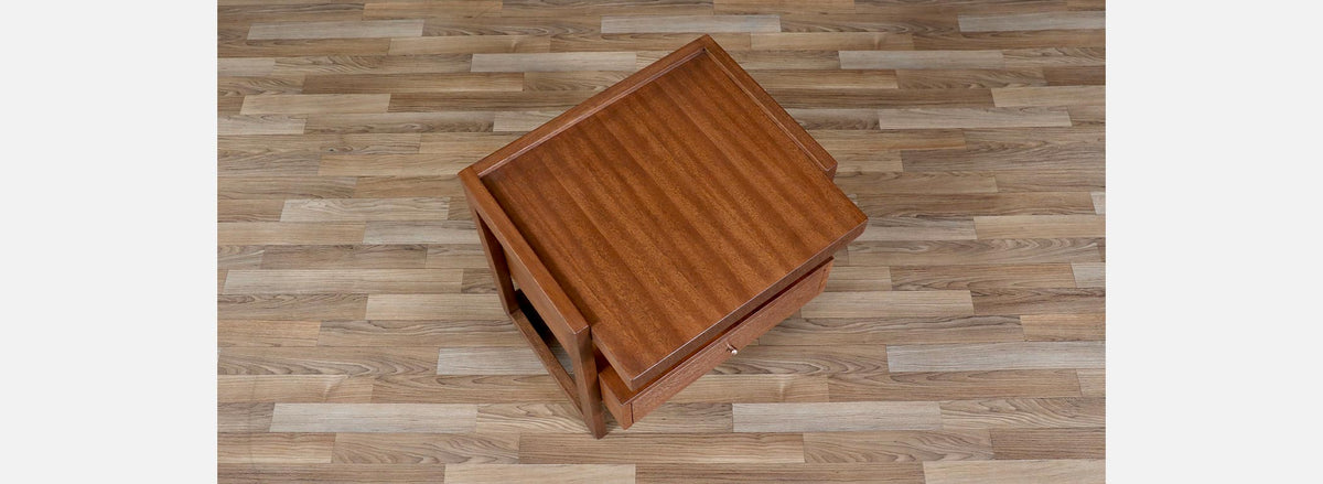 California Modern Two-Tier Night Stand by Paul Laszlo