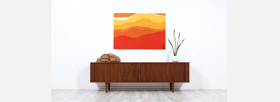 Mid-Century Modern Textile Wall Art by Grant Allen for Alleniana Design