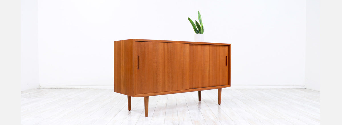 Danish Modern Teak Credenza by Carlo Jensen for Hundevad