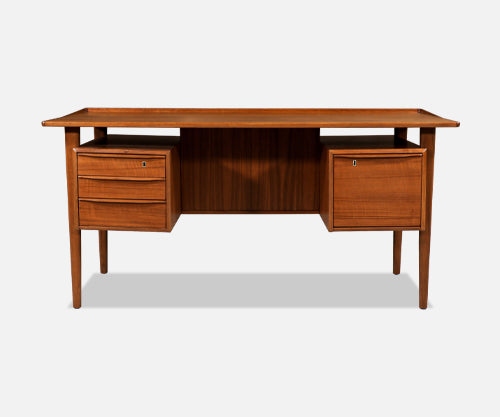 Danish Modern Executive Desk with Floating-Top by Peter Lovig Nielsen