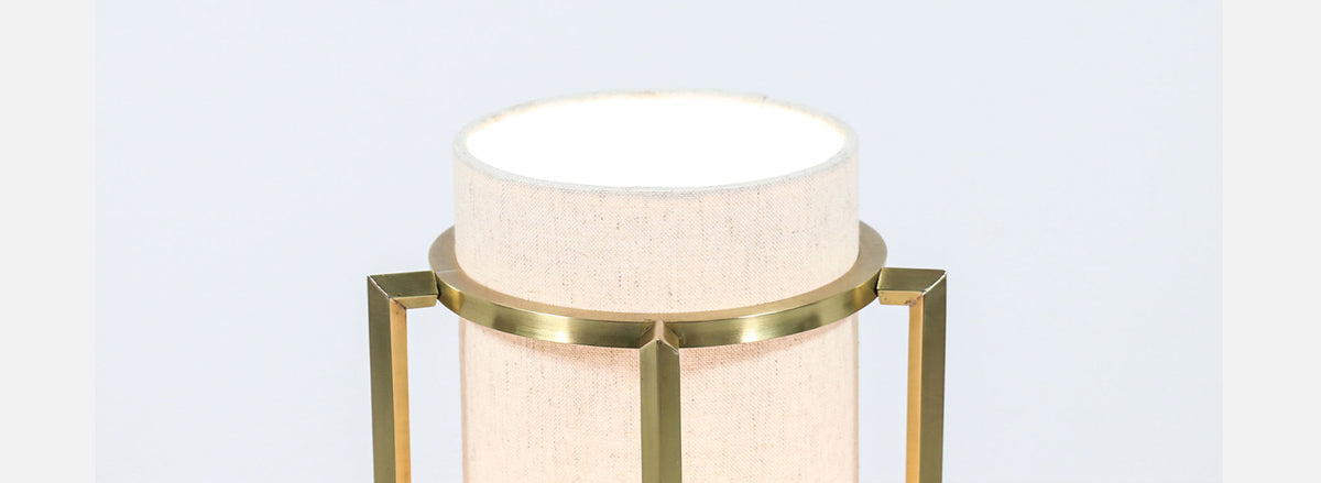 Mid-Century Modern Sculpted Brass Floor Lamp