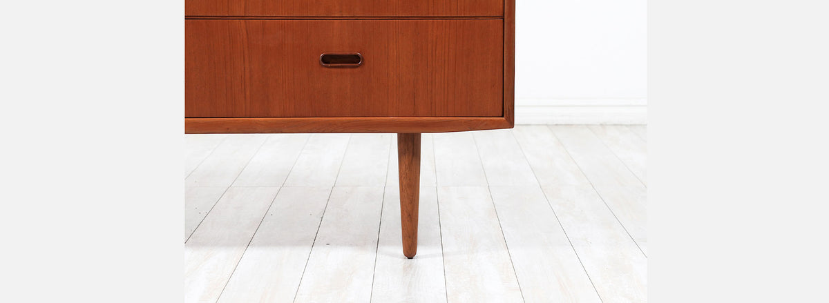 Danish Modern Teak 9-Drawer Dresser by Falster