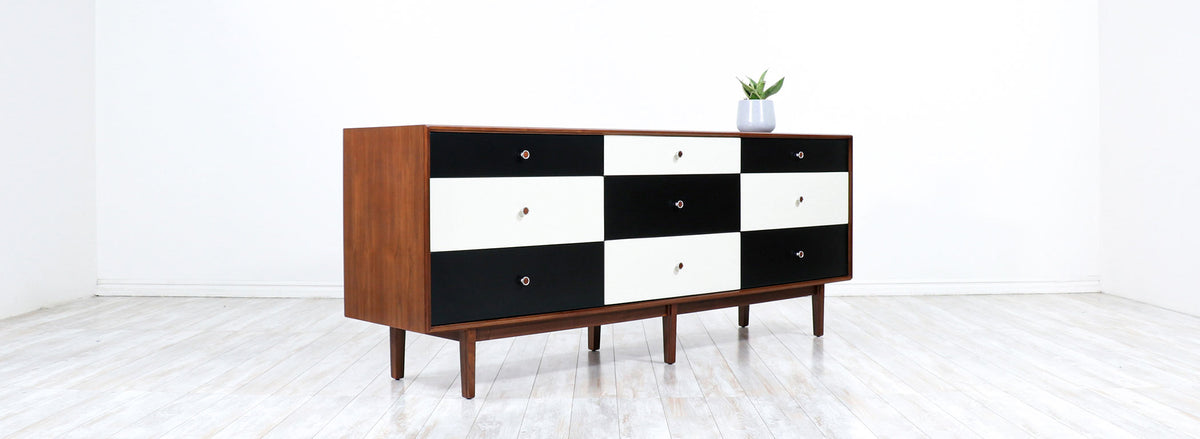 Milo Baughman Two-Tone Lacquered Dresser for Glenn of California