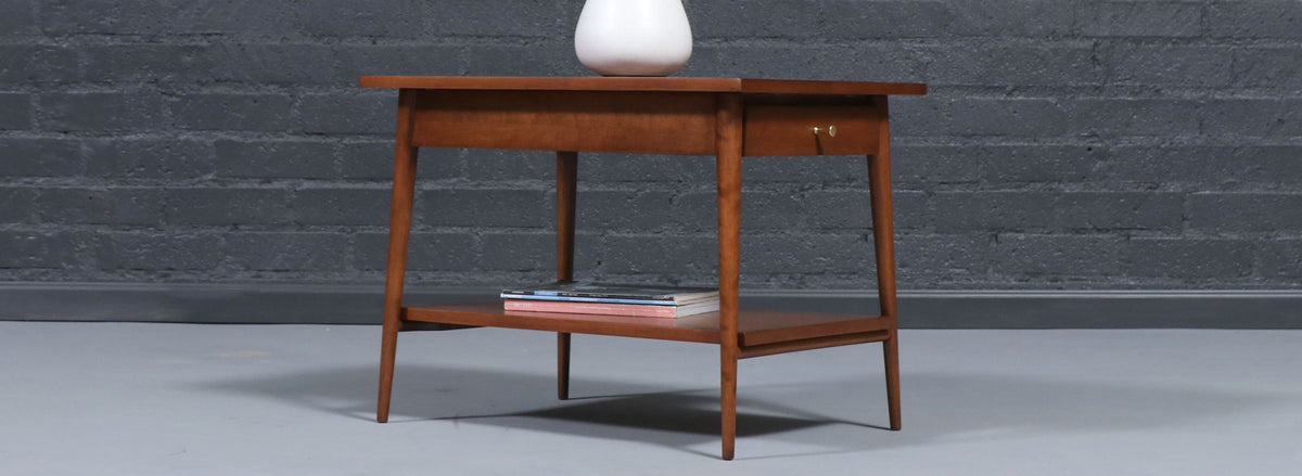 Paul McCobb "Planner Group" Side Table w/ Bookshelf for Winchendon Furniture