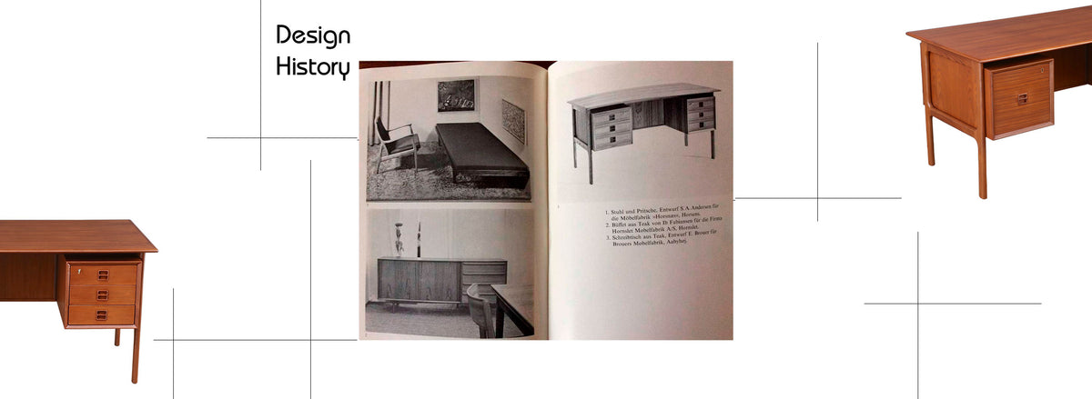 Erik Brouer Executive Desk with Bookcase for Brouer Møbelfabrik