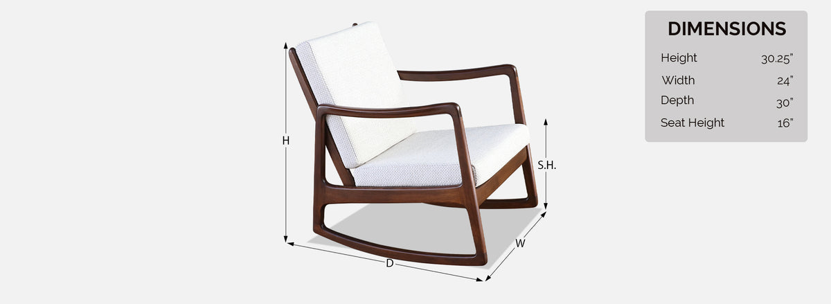 Ole Wanscher Model FD-110 Walnut Rocking Chair for France & Son
