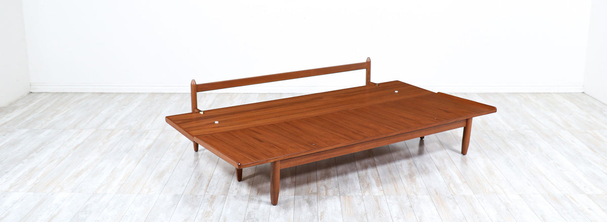 Danish Modern Convertible Teak Sofa Daybed 