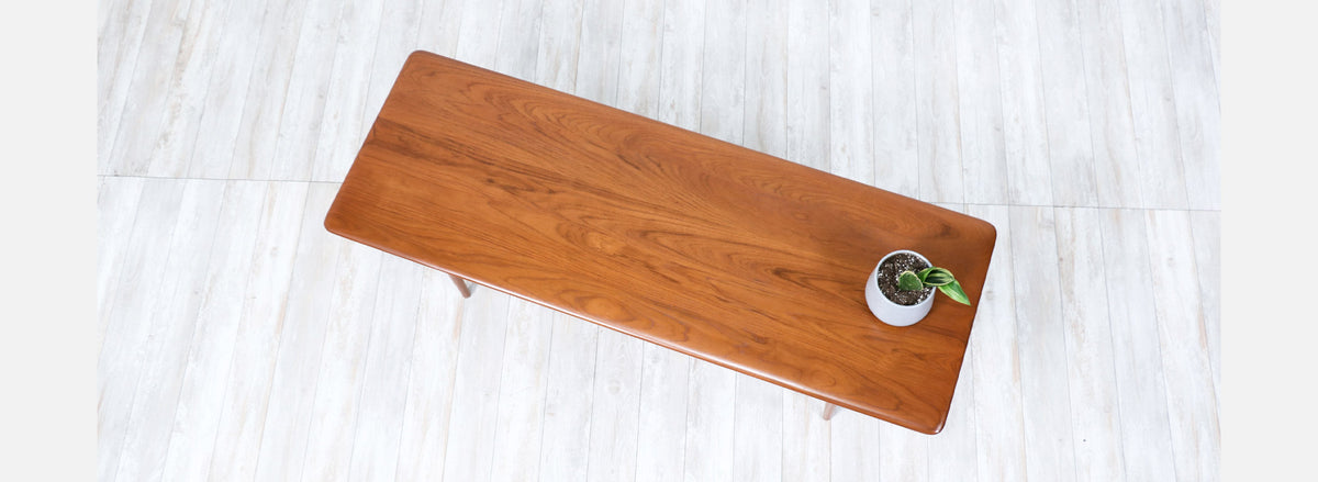 Peter Hvidt & Orla Mølgaard-Nielsen Teak & Cane Coffee Table for France & Søn