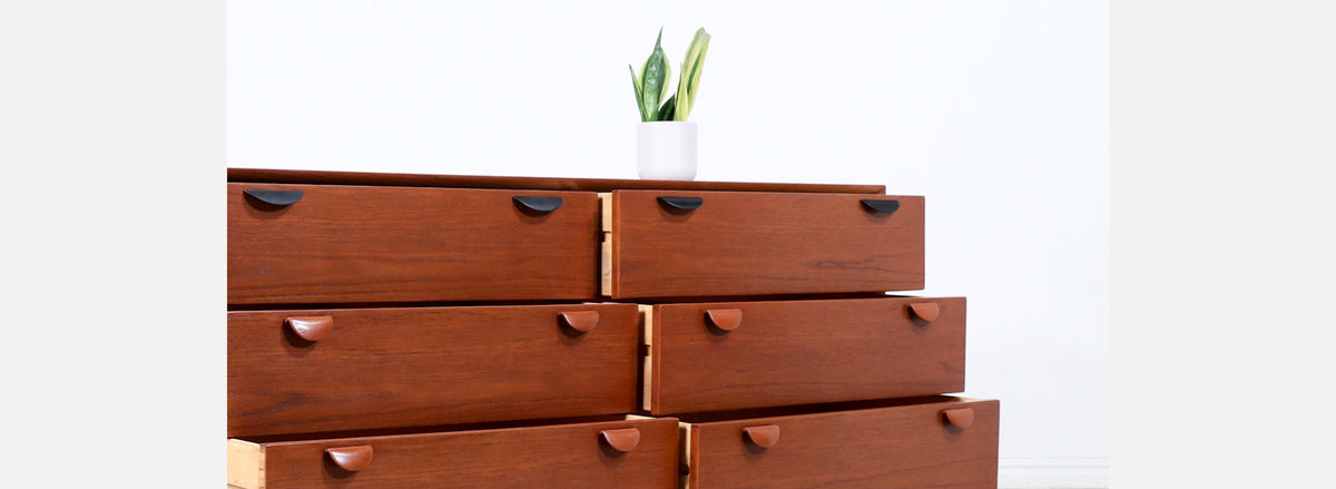 Danish Modern 6-Drawer Teak Dresser