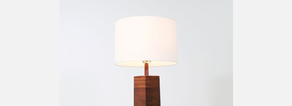 Gordon & Jane Martz Walnut Table Lamp for Marshall Studios