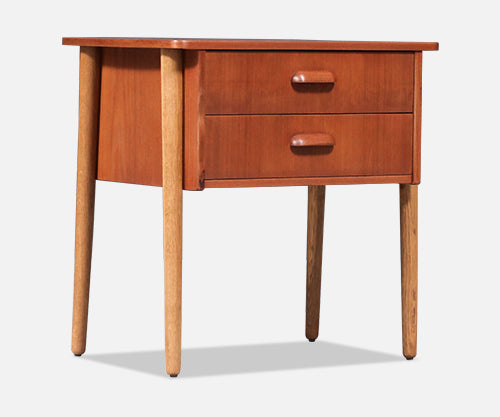 Sigfred Oman Teak & Oak Night Stands for Ølholm Møbelfabrik