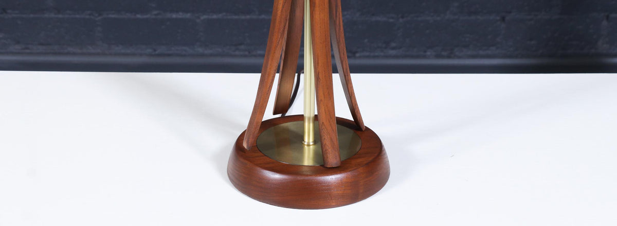 Mid-Century Modern Sculpted Table Lamp by Roller Lamp Co.