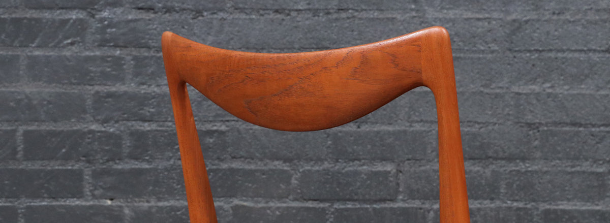 Rolf Rastad & Adolf Relling “Bambi” Teak & Leather Dining Chairs