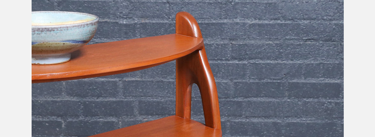 California Studio Craft Organic Modern Teak Counter Shelf