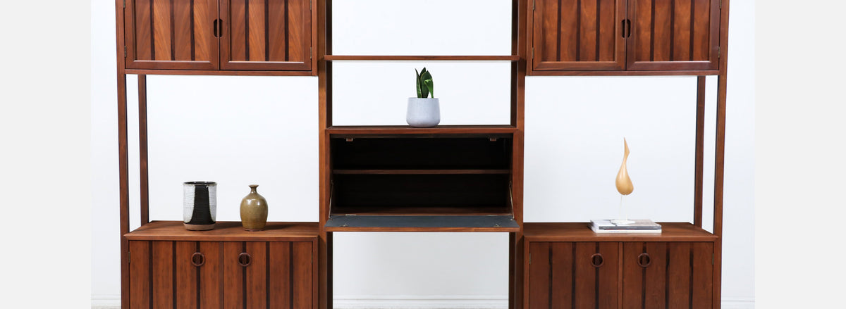 Mid-Century Free-Standing Bookshelf Unit by Stanley Furniture