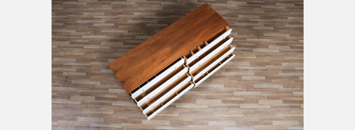 Greta M. Grossman Two-Tone Lacquered & Walnut Dresser for Glenn of CA