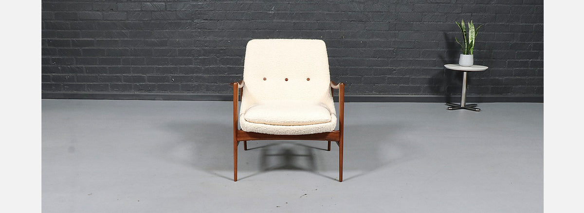 Rolf Rastad & Adolf Relling Boucle & Leather Lounge Chair