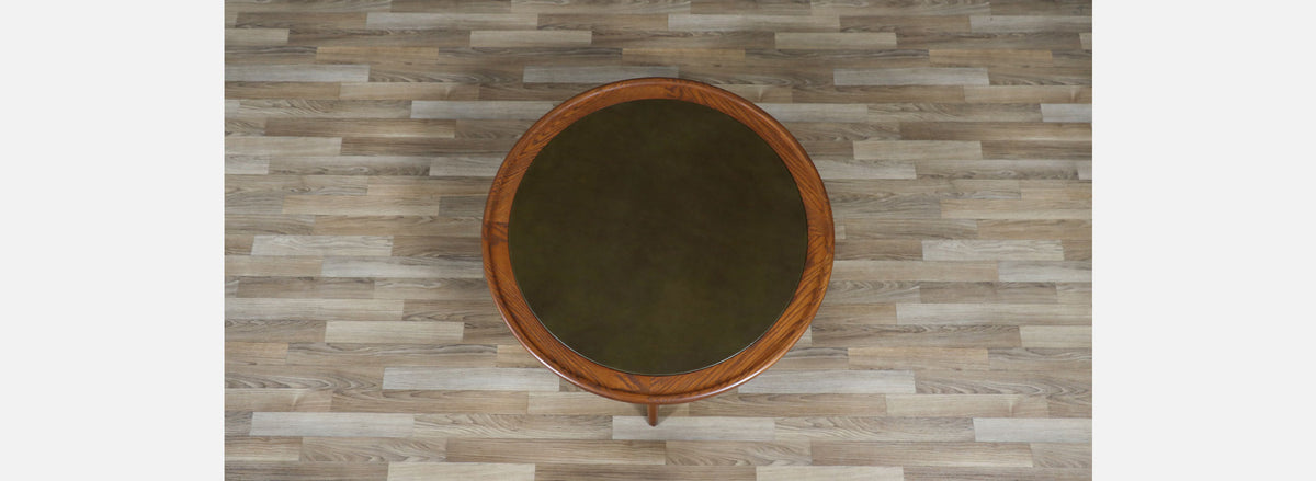 Jack Van der Molen Sculpted Oak & Leather Top Coffee Table