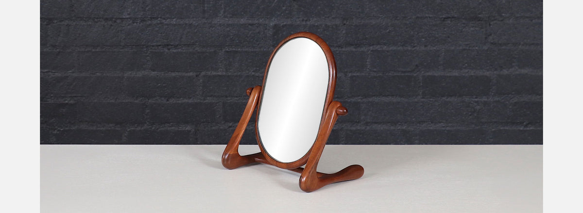 Mid-Century Modern Studio Crafted Table Mirror