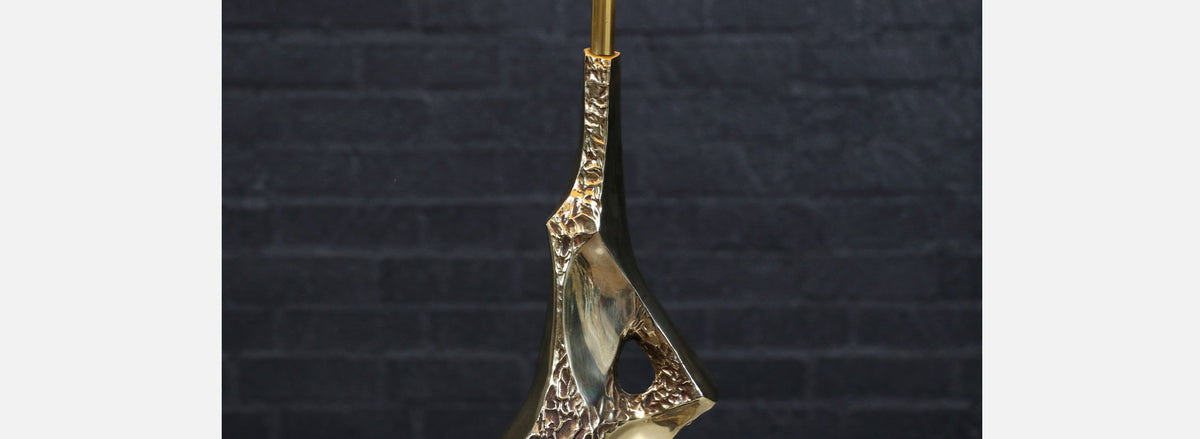 Richard Barr Brutalist Table Lamp for Laurel Lamp Co.