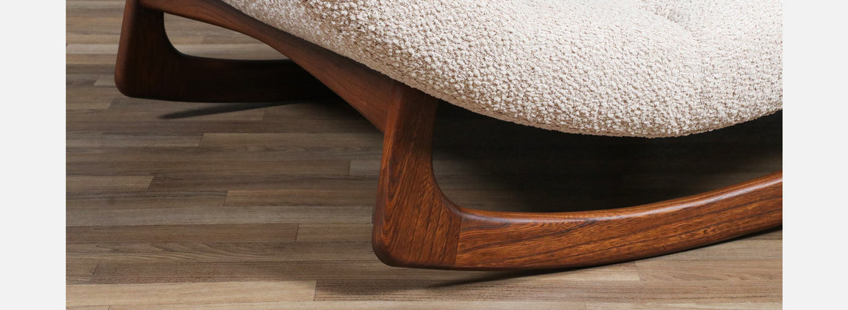Adrian Pearsall Button Tufted Chaise Rocking Chair for Craft Associates