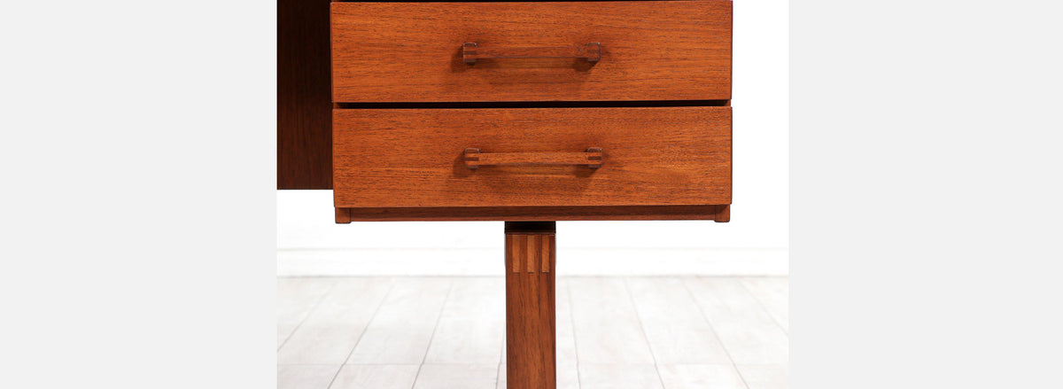 Henning Jensen & Torbin Valeur Executive Desk with Bookcase for Dyrlund
