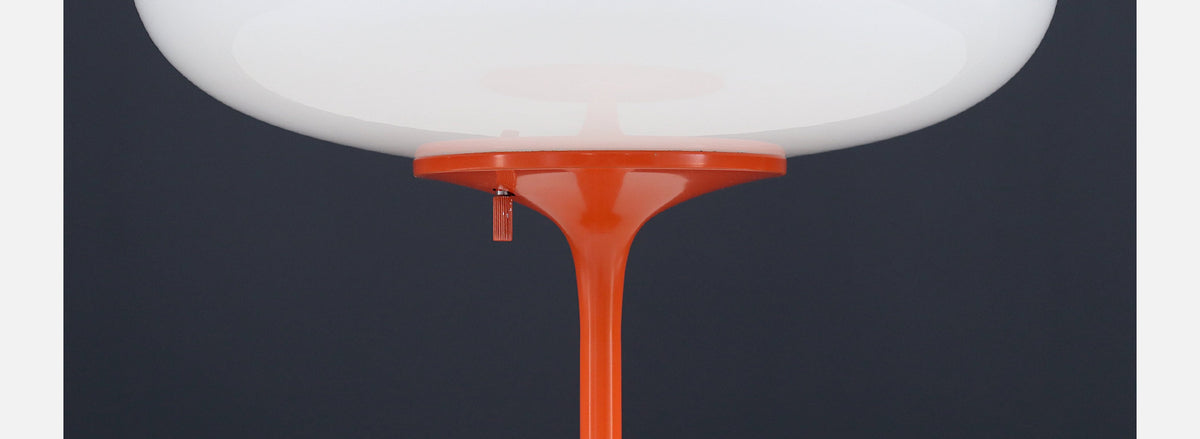 Bill Curry "Stemlite" Orange Mushroom Lamp for Design Line