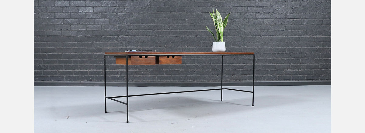 Paul McCobb "Planner Group" Iron Desk / Table for Winchendon Furniture