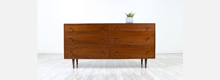 Mid-Century Modern Walnut Dresser by Milo Baughman