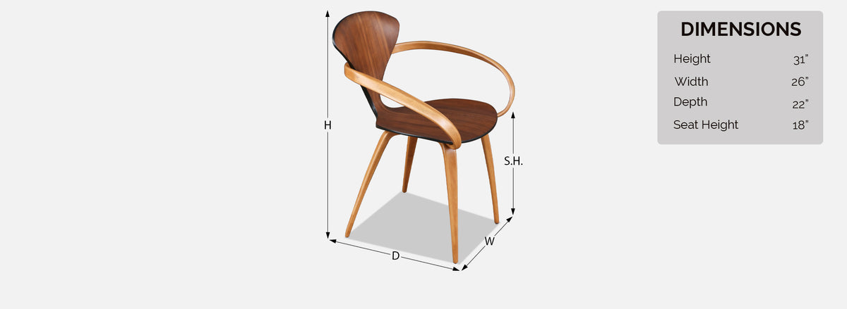 Set of 4 "Pretzel" Armchairs by Norman Cherner for Plycraft