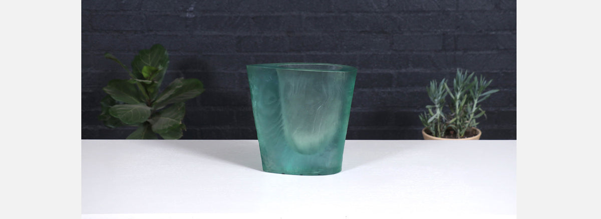 Terry Balle Resin Aqua Sculpture Vase